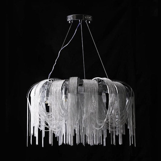 Viola Luxury Aluminum Chain Tassel Chandelier