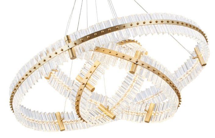 Elvira 3-Tier Round Ring Crystal LED Chandelier