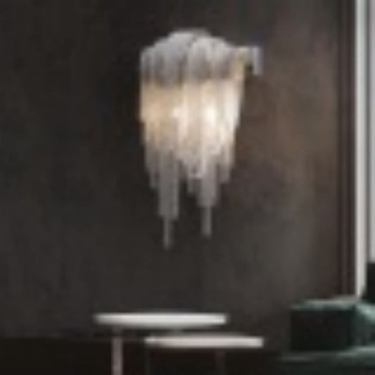 Viola Luxury Plated Aluminum Chain Tassel Wall Sconce