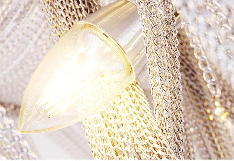 Viola Luxury Double-Layer Aluminum Chain Tassel Chandelier