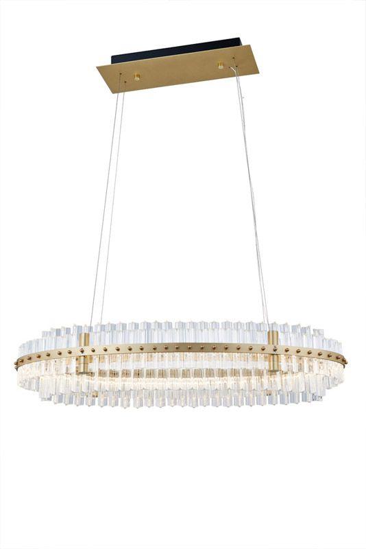 Elvira 2-Tier Oval Ring Crystal LED Chandelier