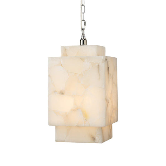 Alabaster Zia Cube Pendant Lamp