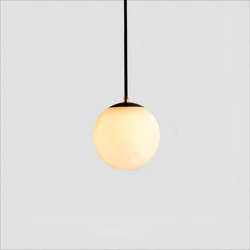Alabaster Zemira Modern Round Ball Pendant Chandelier