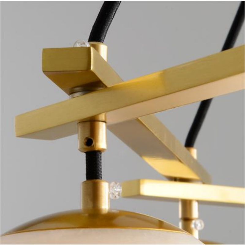 Alabaster Zemira Modern Round Ball Pendant Chandelier