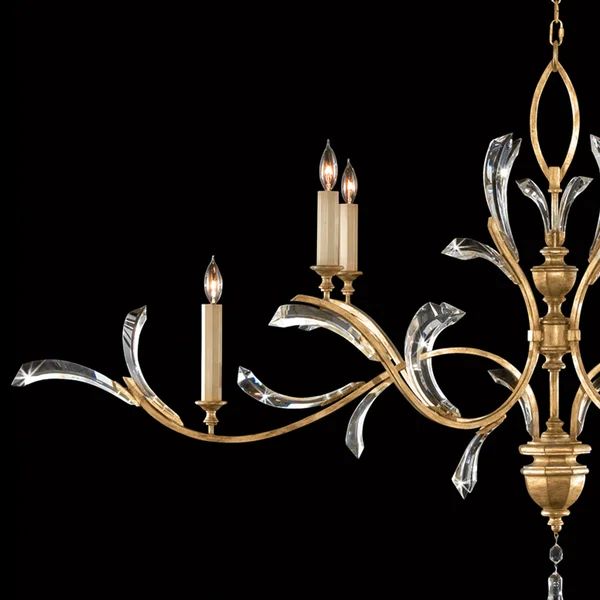 Brylee Candle Oblong Chandelier 74"