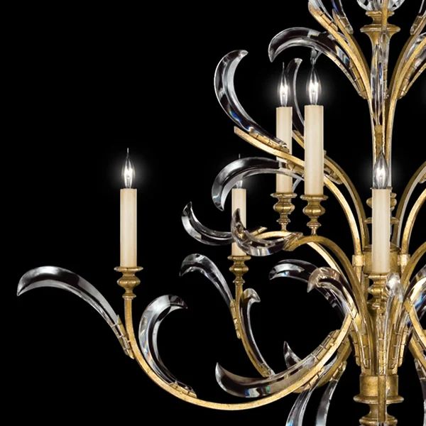 Brylee Candle Round 2-Tier Chandelier 56"