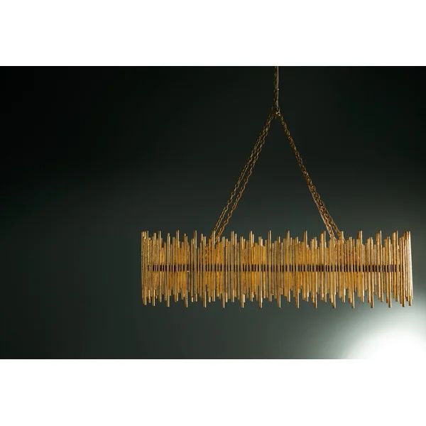 Quella 10 Lights Rectangle Pendant Chandelier
