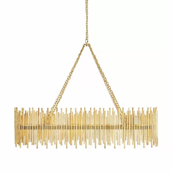 Quella 10 Lights Rectangle Pendant Chandelier