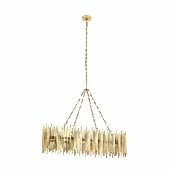 Quella 10 Lights Rectangle Pendant Chandelier