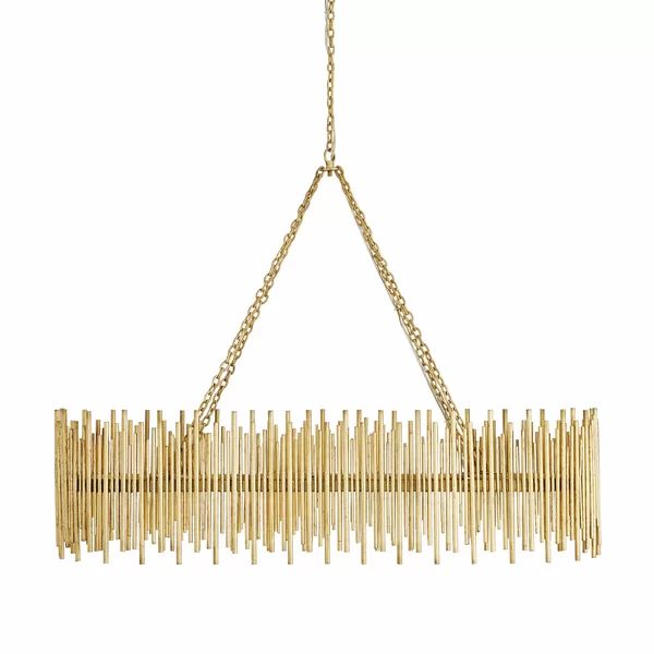 Quella 10 Lights Rectangle Pendant Chandelier