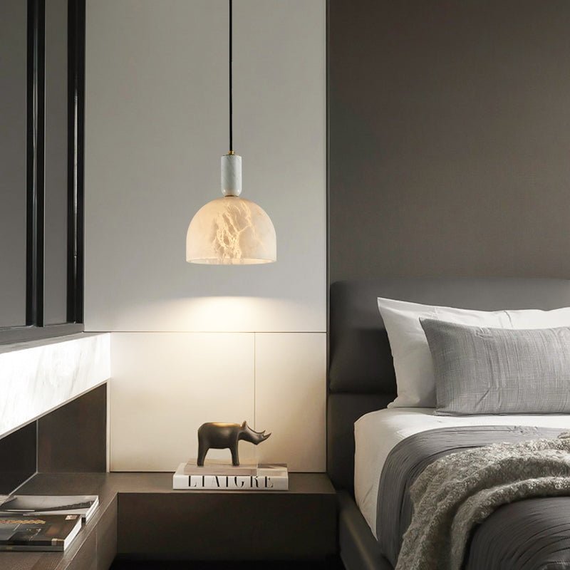 Alabaster Zebah Hemisphere Pendant Light