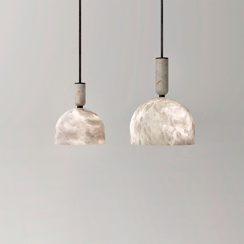 Alabaster Zebah Hemisphere Pendant Light