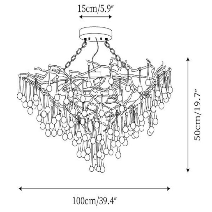Csaba Anita Brass Chandelier