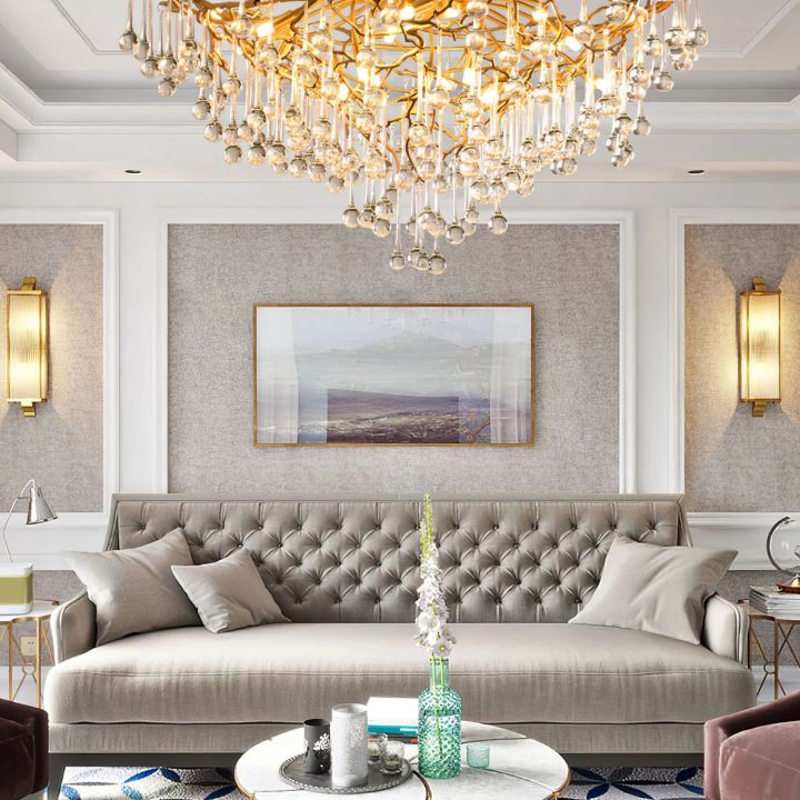 Csaba Anita Brass Chandelier
