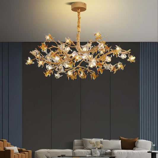 Xzavier Aosta Brass Branch Chandelier