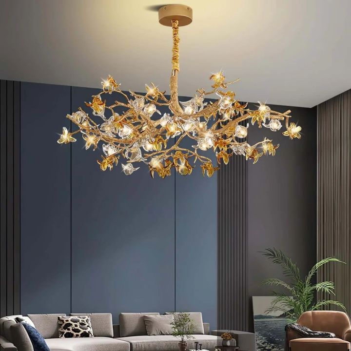 Xzavier Aosta Brass Branch Chandelier