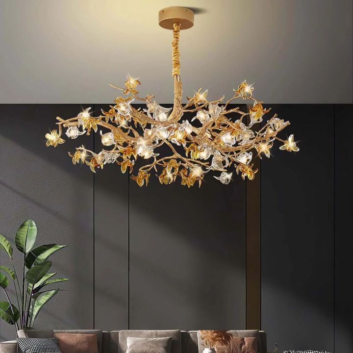 Xzavier Aosta Brass Branch Chandelier