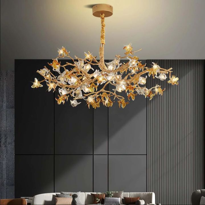 Xzavier Aosta Brass Branch Chandelier