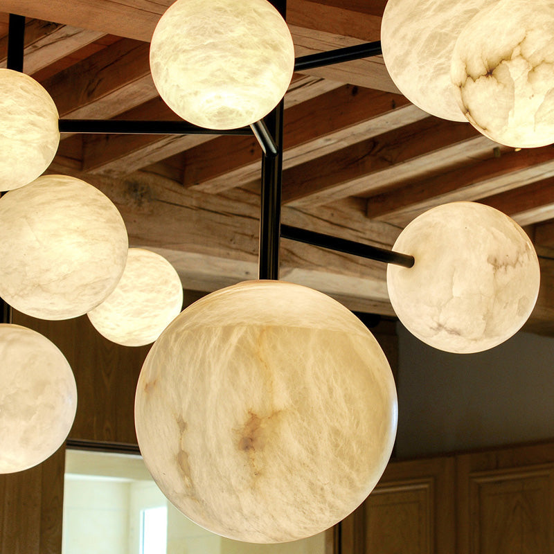 Alabaster Zemira Modern Artistic Sphere Chandelier Light