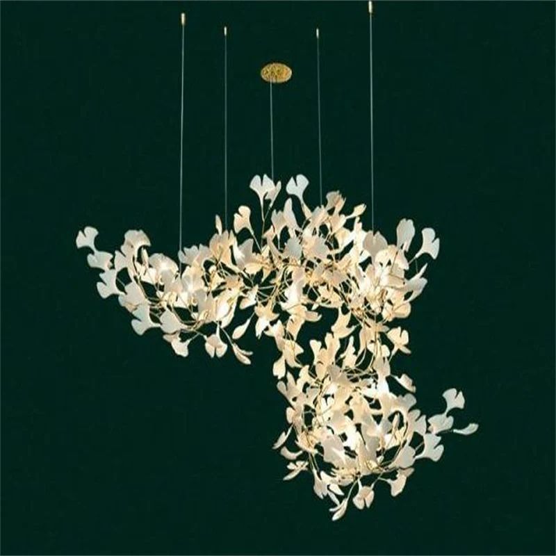 Ceramic Ginkgo Leaves Chandelier