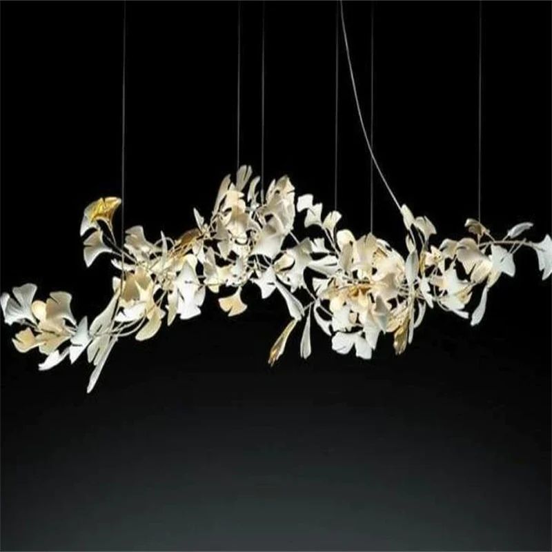 Ceramic Ginkgo Leaves Chandelier