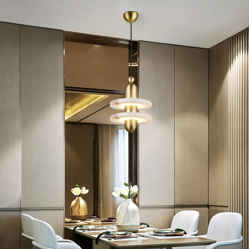 Alabaster Zein UFO Pendant Light