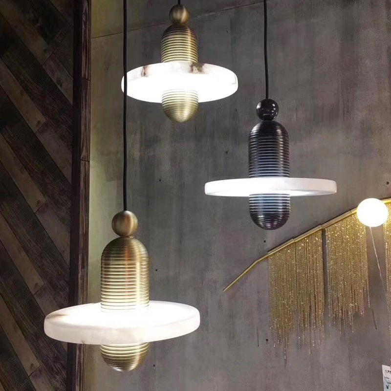 Alabaster Zein UFO Pendant Light