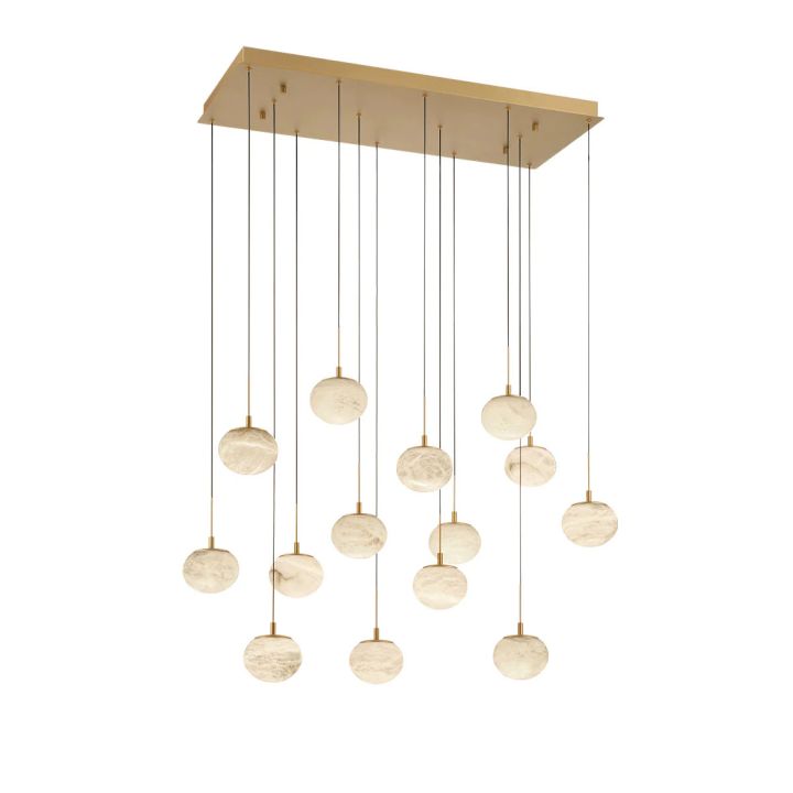 Cudor Alabaster Linear LED Chandelier