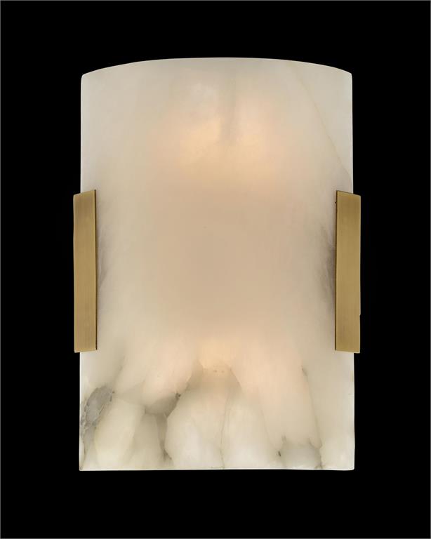Alabaster Zella Arc-shaped Wall Sconce