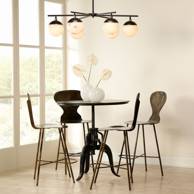 Alabaster Zemira 6 Lights Ball Chandelier Light