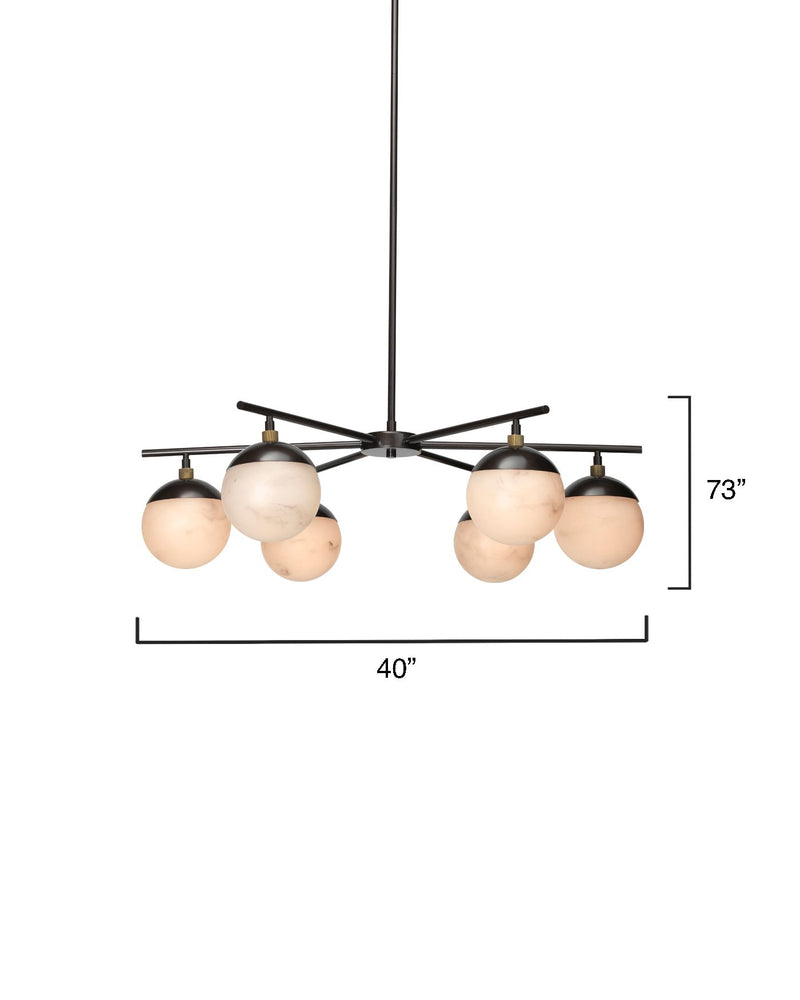 Alabaster Zemira 6 Lights Ball Chandelier Light