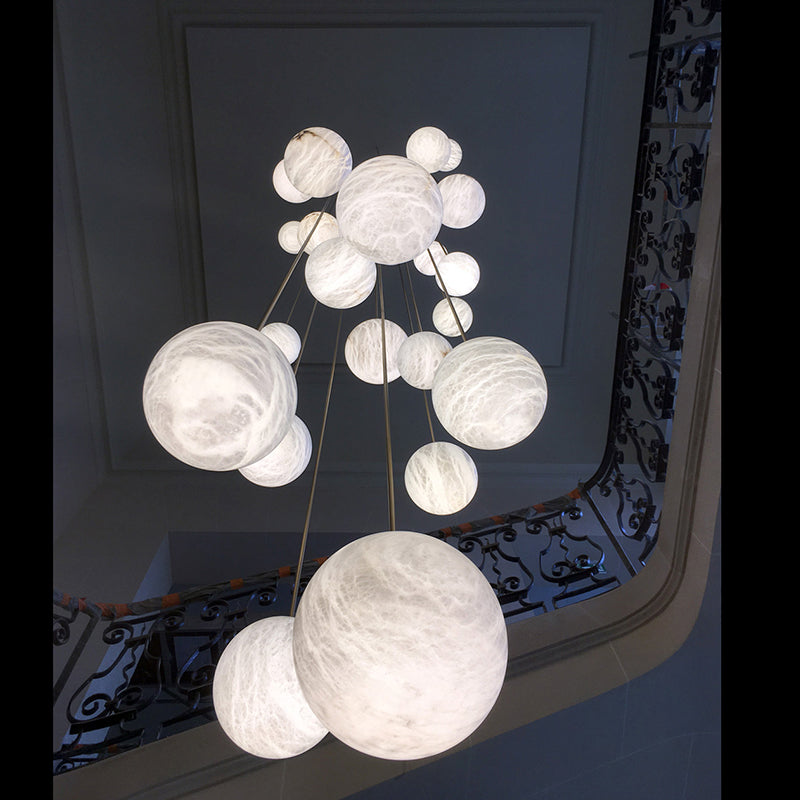 Alabaster Zilia Sphere Group Pendant Chandelier