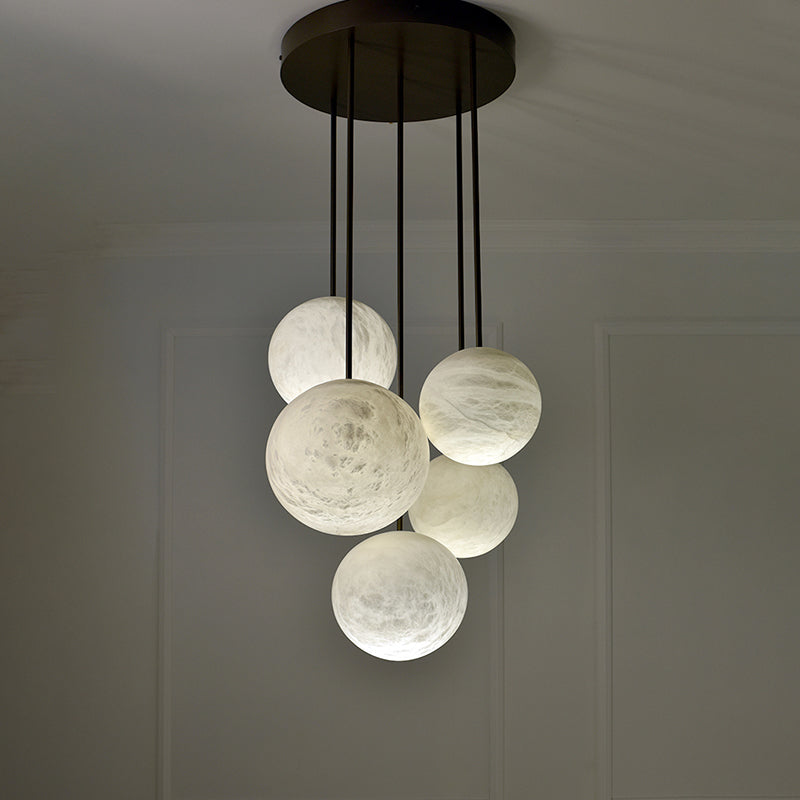 Alabaster Zilia Sphere Group Pendant Chandelier