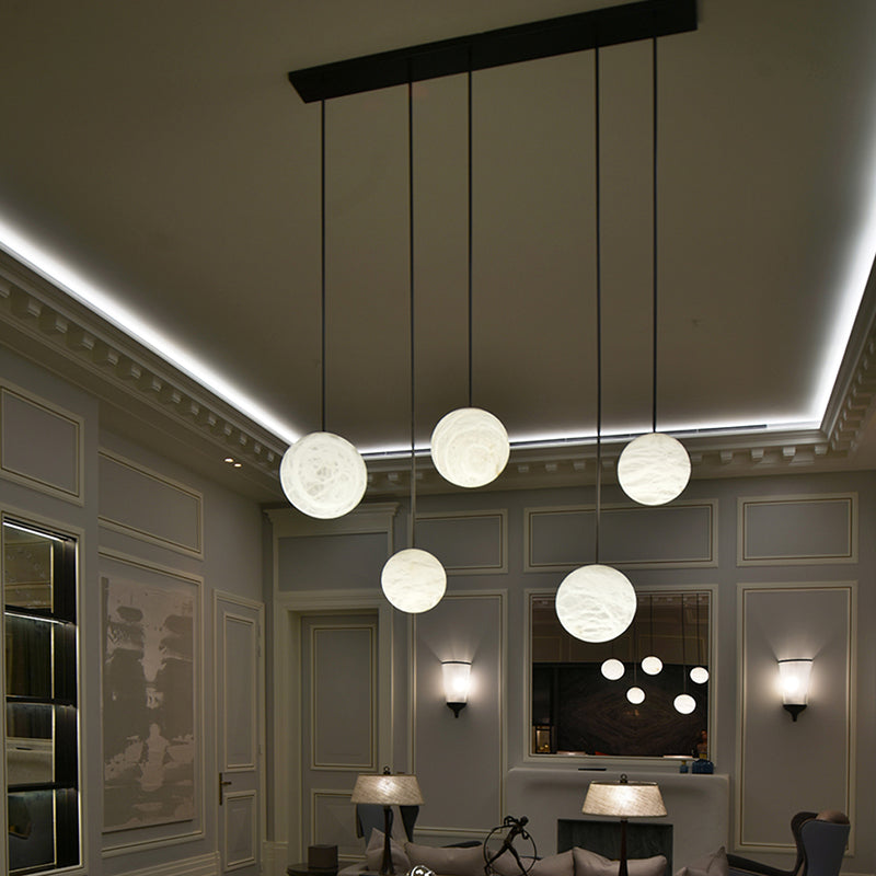 Alabaster Zilia Sphere Group Pendant Chandelier