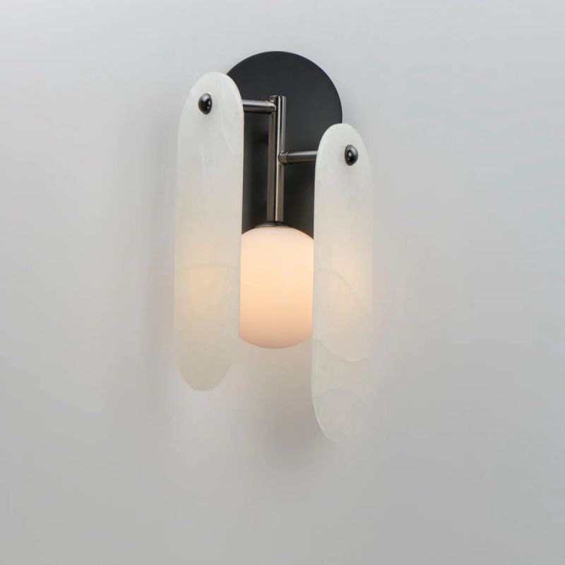 Alabaster Zanna Ball Wall Sconce