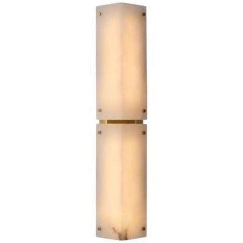Alabaster Zenia Shield Long Wall Sconce