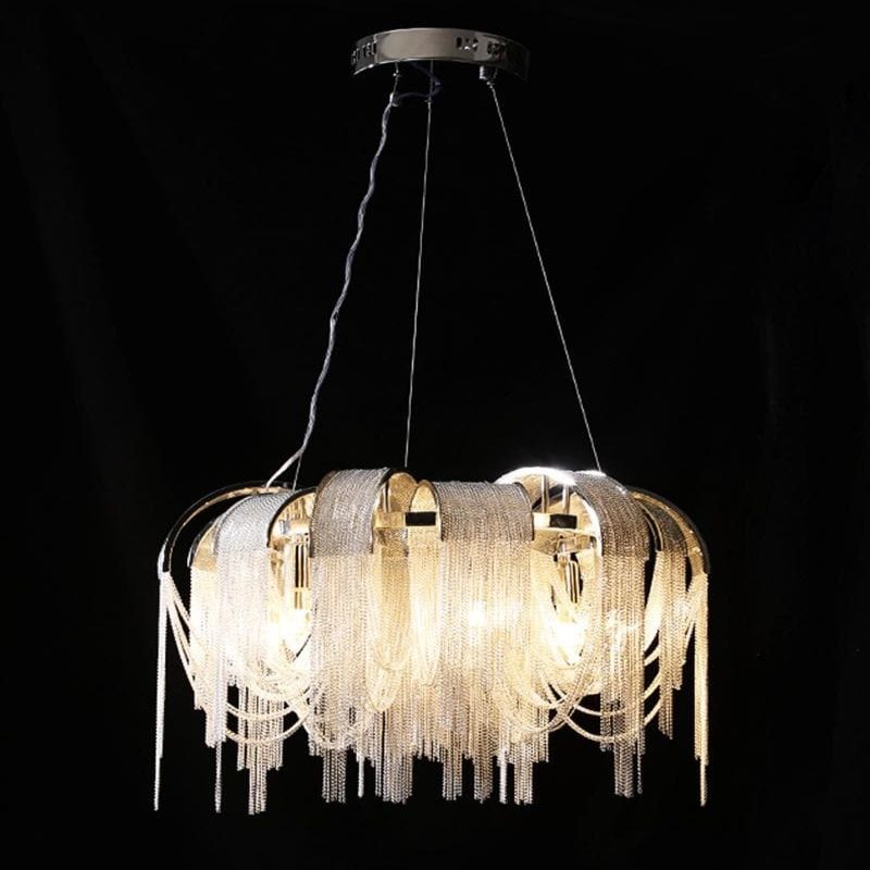 Viola Luxury Aluminum Chain Tassel Chandelier