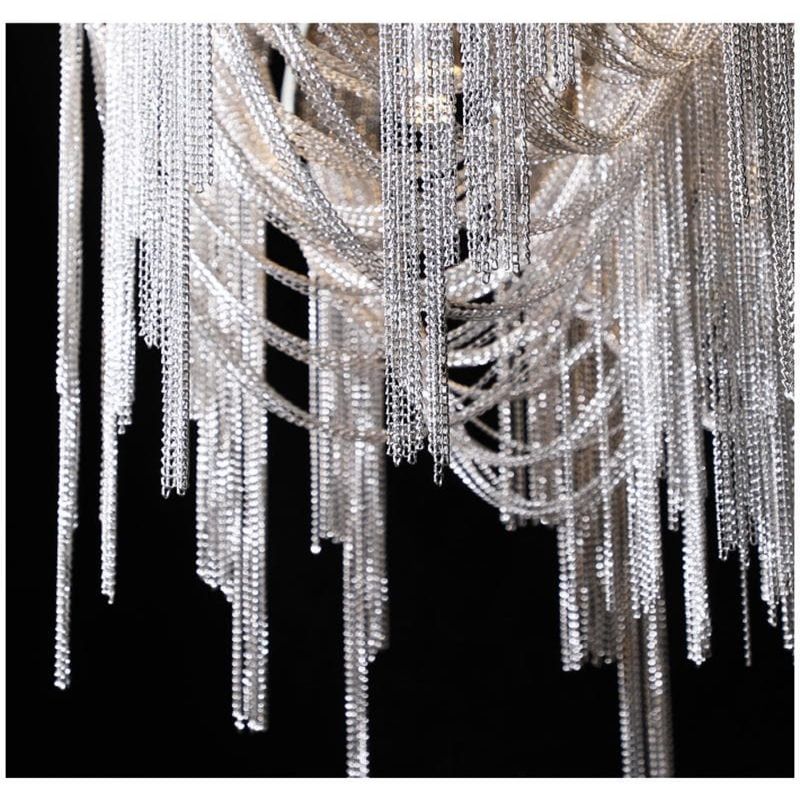 Viola Luxury Aluminum Chain Tassel Chandelier