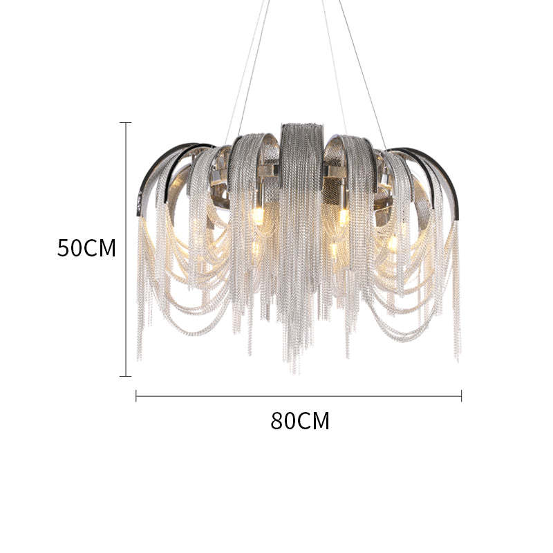 Viola Luxury Aluminum Chain Tassel Chandelier