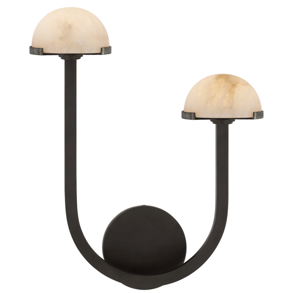 Alabaster Zenia Double Wall Sconce 15"H