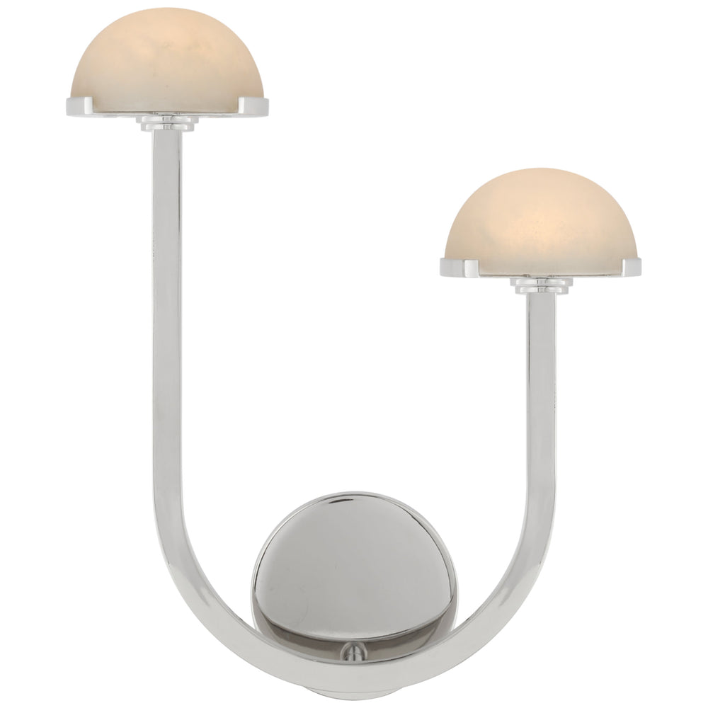Alabaster Zenia Double Wall Sconce 15"H