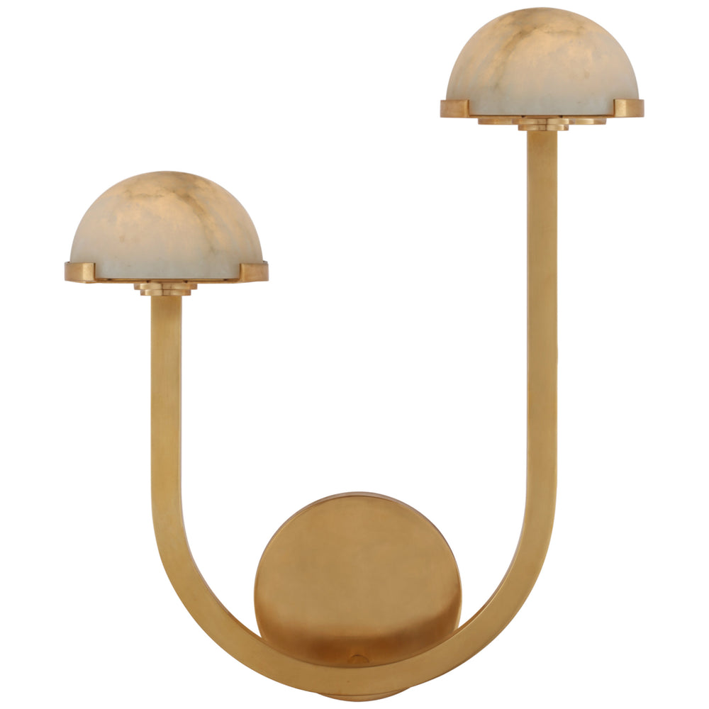 Alabaster Zenia Double Wall Sconce 15"H