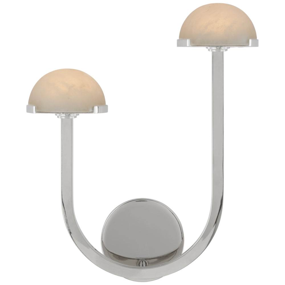 Alabaster Zenia Double Wall Sconce 15"H