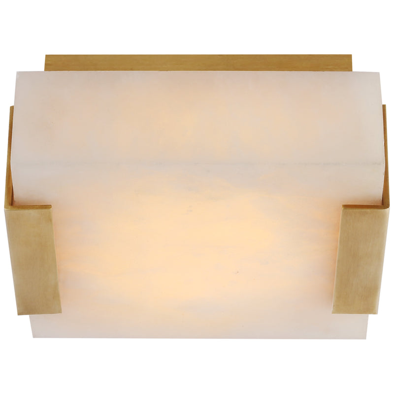 Alabaster Zimri Square Flush Mount Wall Sconce Lamp 2.25"H