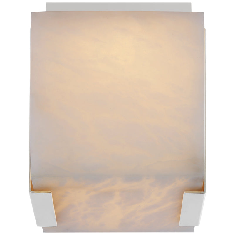 Alabaster Zimri Square Flush Mount Wall Sconce Lamp 6"H