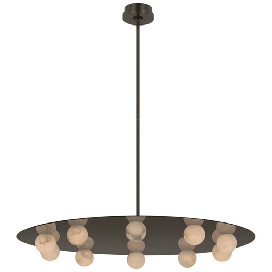 Alabaster Zemira 10 Lights Pendant Chandelier 36"W