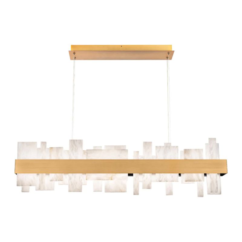 Alabaster Zachary LED Linear Chandelier 46"