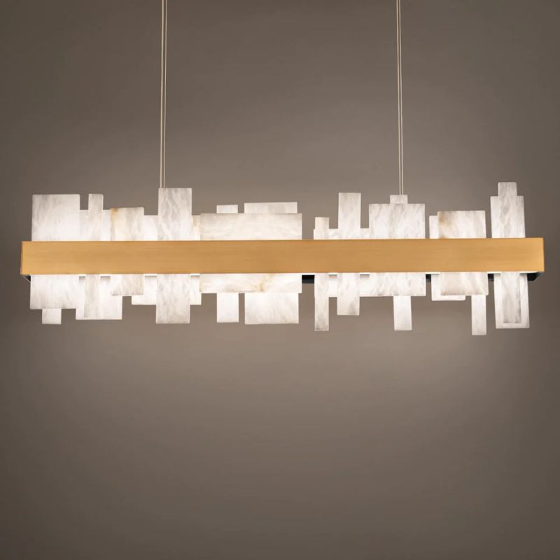 Alabaster Zachary LED Linear Chandelier 46"