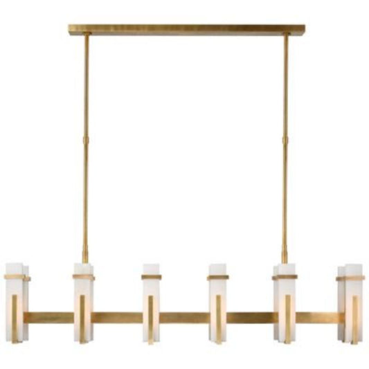 Alabaster Zeely Large Linear Chandelier 55"