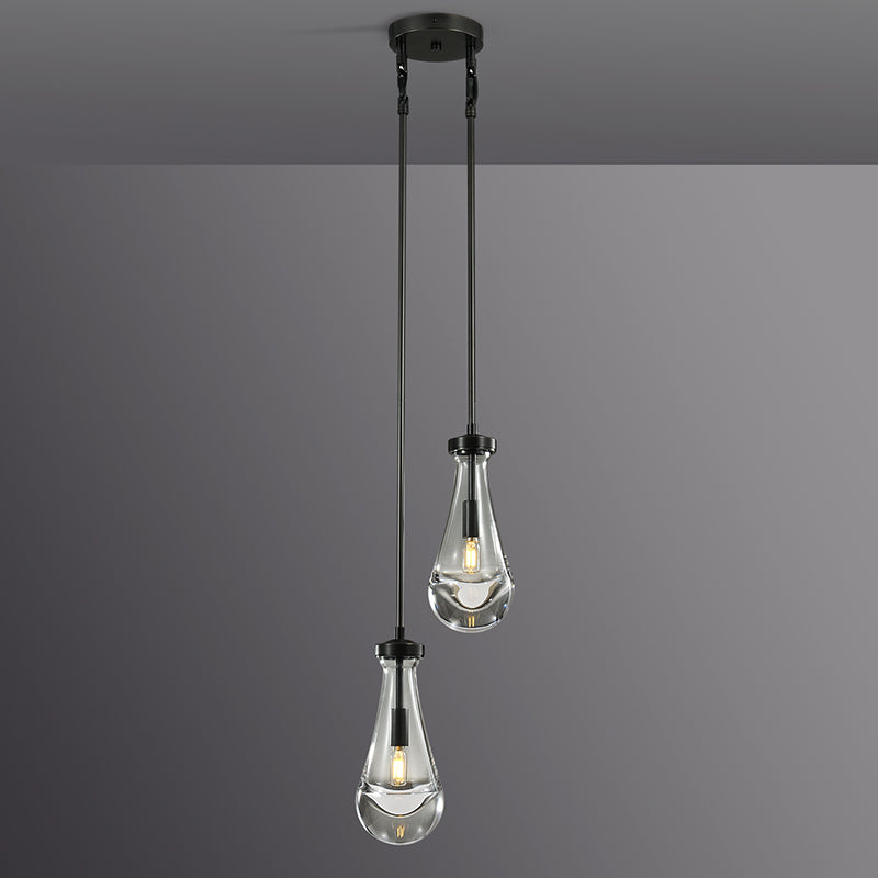 Raindrop round chandelier 5"(rod)